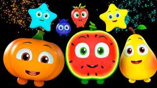 Watermelon & Magical Space - Funky Fruits Baby Sensory, Dance Party and High Contrast Animation