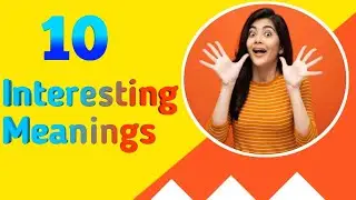 10 Interesting Meanings | New words with Hindi meanings | English Vocabulary