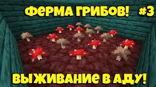 ПОСТРОИЛ ФЕРМУ ГРИБОВ! ВЫЖИВАНИЕ В АДУ! | МАЙНКРАФТ 1.16! №3
