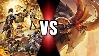 Geo Family VS Azhdaha Boss Fight || #genshinimpact