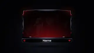 Minimal Dark Red Webcam Overlay Template || Animated Webcam Overlay