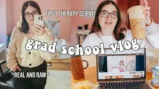 grad school days in my life | first week of intake assessments, being real