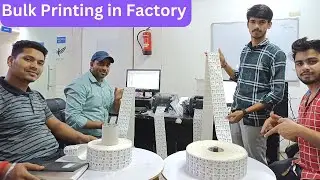 Bulk Barcode labels printing in factory.