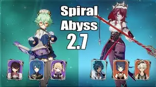 [Only 4 Stars] Genshin Impact - Taser Sucrose & Melt Rosaria - Spiral Abyss - Floor 12!