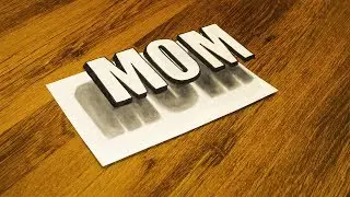 Easy 3D Graffiti How to draw the illusion of a MOM