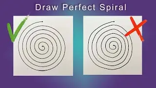How to draw a Perfect Spiral - with very easy steps - Drawing Ex 9