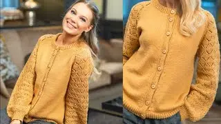 Elegant 💙 jacket with openwork sleeves