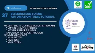 37 How to Configure Maven Compiler & Surefire Plugin in POM.xml (Tamil)|Maven Clean Install Commands