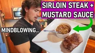 Low Calorie Sirloin Steak With High Protein Mustard Sauce!?
