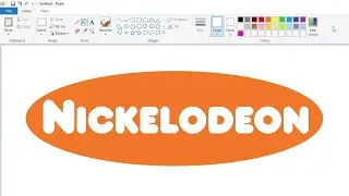 How to draw a Nickelodeon logo in Dunkin Donuts font using MS Paint | How to draw on your computer