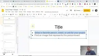 End of year project instructions