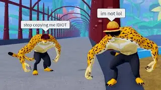 Toxic Kids Gets ANGRY after I keep copying his Fruits.. (Blox Fruits)