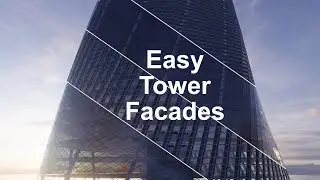 Easy architectural facades with Blender - Parametric Tower 4 tessellations with Tissue