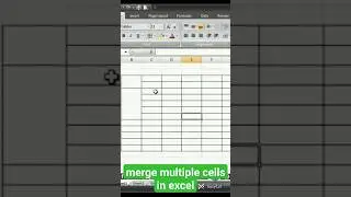 how to merge multiple cells in excel #shorts #excel #exceltutorial
