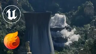 Nuclear Cooling Tower Demolished (Unreal Engine & EmberGen)