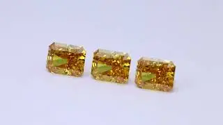 4K Crushed Ice Cut Octangle New Imported Gold Yellow Cubic Zirconia
