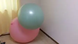 Pink big balloon vs 65cm yoga ball 1