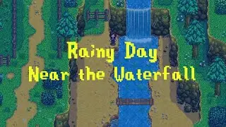 Stardew Valley - Relaxing Waterfall and River with Music & Ambiance | Sleep, Study & Relax |