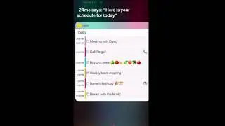 24me Siri Shortcuts for iOS 12 - How to set 'Today's Schedule'