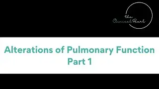 Alterations of Pulmonary Function Part 1 - RN Pathophysiology