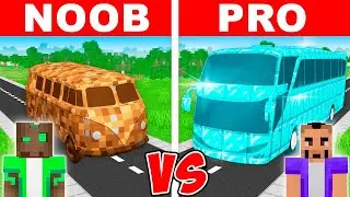 NOOB vs PRO: Batalla de Construcción de AUTOBUSES en Minecraft!