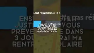 || PAUSE ⚠️ || - bonne année en avance // #roblox #short #rentréescolaire