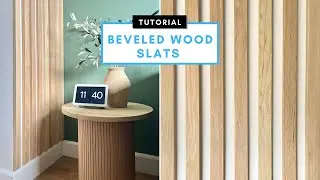 Beveled Wooden Slats | Cost $70 | STEP BY STEP | DIY Tutorial