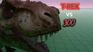 UEBS -T-REX vs SPARTANS -(Ultimate Epic Battle Simulator Funny Moments) 😱