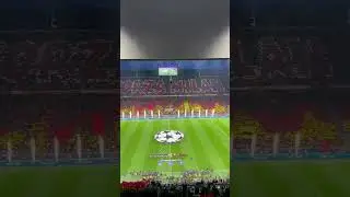 Fan performance at the Milan-Inter match😱 #milaninter #championsleague #imfa