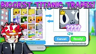 😱 TOP 5 BIGGEST HUGE TITANIC JOLLY CAT TRADES IN Pet Simulator X! 🍀