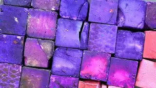 💜23 Shades of Purple💜 Gym Chalk Blocks Crush | ASMR
