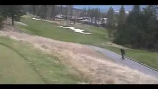 Getting cocky on a Tight path with my longboard (2008)
