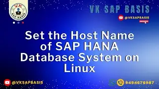 Set the Host Name of SAP HANA Database System on Linux