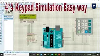 How to Simulate 4 and 4 keypad with arduino in proteus | Keypad Simulation with Proteus
