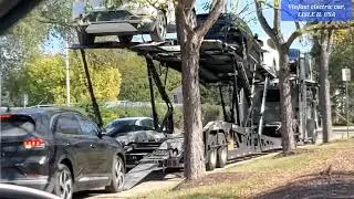 Car delivery from car truck | vinfast electric car LISLE IL USA