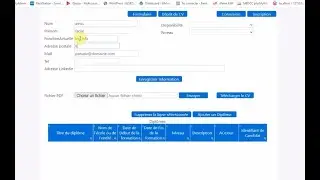 Développement Plateforme de gestion de CVs Webdev PHP Parie 1