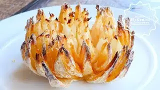 ХРИЗАНТЕМА В ДУХОВКЕ вкусная хрустящая закуска к пиву в кляре / Цветы из лука