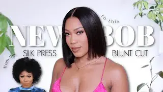 NEW! BLUNT BOB HAIRCUT | SILK PRESS LACE FRONT WIG BY HAIRVIVI