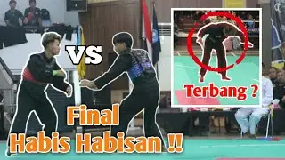 Emosi‼️Pesilat ini TERBANG saat menyelesaikan pertandinganya