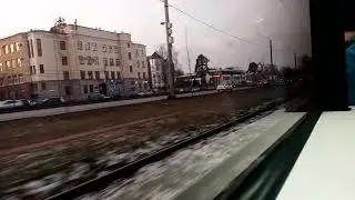 Поездка на 100 трамвае С Ст.м "Озерки" до Пр. Луначарского |Санкт-Петербург