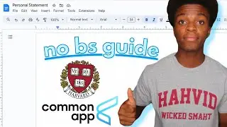 no bs guide to writing an AMAZING Personal Statement for the Common App