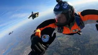 Скайдайвинг, моя первая отцепка )). Skydiving. My first cut-away.