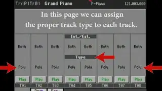 Korg PA3x-Sequencer Mode-Track Types (Poly, Drum, Mono)