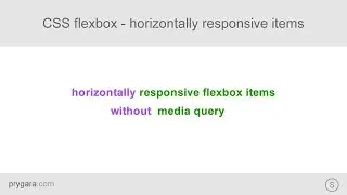 CSS flexbox - horizontally responsive flexbox items without media query