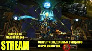 [World of Warcraft] Stream - Открытие сундуков / Фарм Амантула + 977 DK Frost PoV