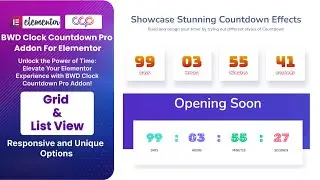 Enhance Your Elementor Experience with BWD Clock Countdown Pro Addon | Elementor Plugin Review
