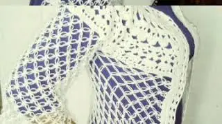 ,белая накидка крючком