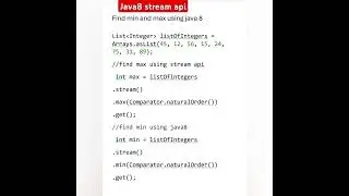 find min max using java8 stream