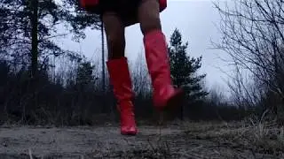 Crossdresser Marina. Lady in red.