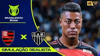 FLAMENGO X ATLETICO MINEIRO | BRAZILIAN CHAMPIONSHIP 2025 | ROUND 16 | PES 2021 4K60FPS SIMULATION.
